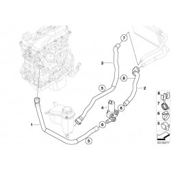 Tuyau de radiateur et retour-moteur d`origine BMW (64216951946)